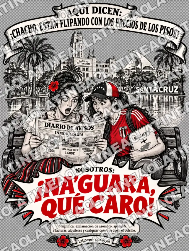 Camiseta ¡Na'guara, qué caro!, colección Venezuela, algodón 240 GSM