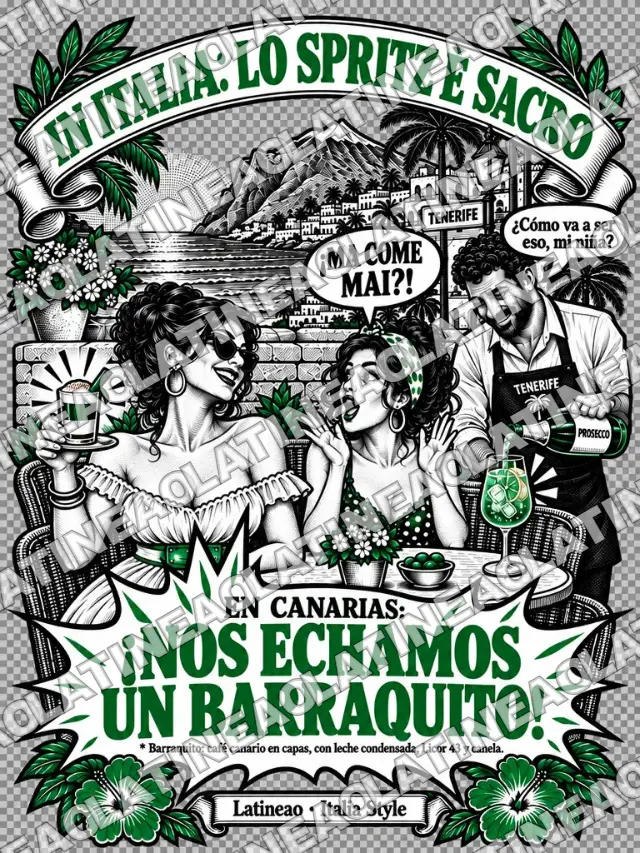 Camiseta Spritz vs. barraquito, colección Italia, algodón 240 GSM