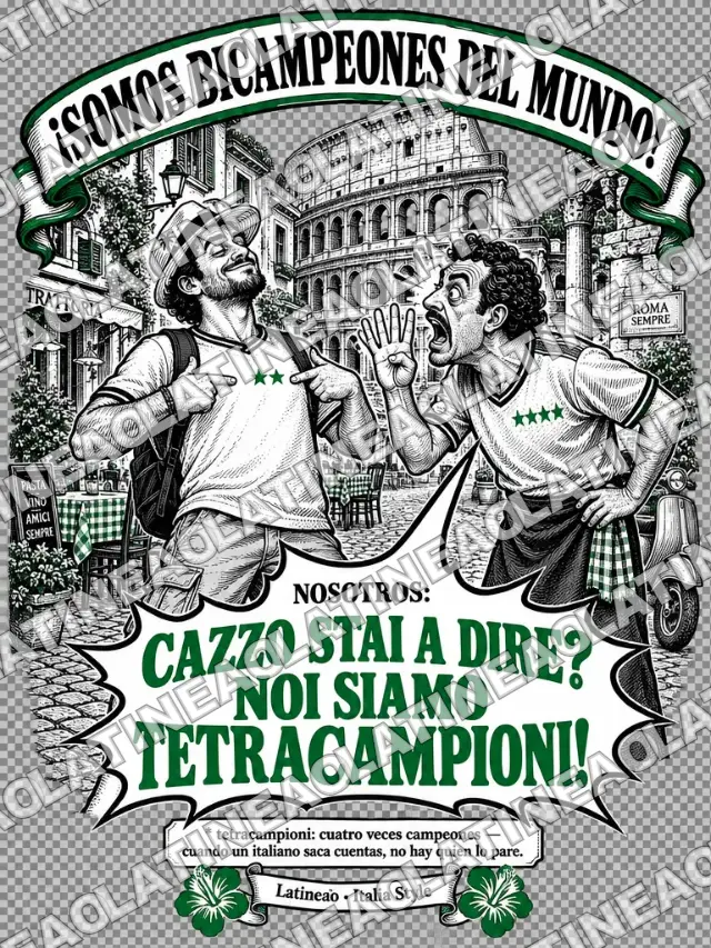 Camiseta Tetracampioni, colección Italia, algodón 240 GSM